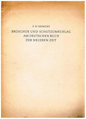 Bild des Verkufers fr Broschur und Schutzumschlag am deutschen Buch der neueren Zeit. zum Verkauf von terrahe.oswald