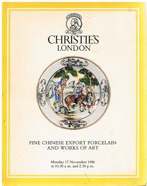 Fine Chinese Export Porcelain and Works of Art. Ausstellungskatalog.