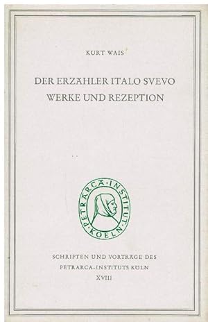 Bild des Verkufers fr Der Erzhler Italo Svevo. Werke und Rezeption. zum Verkauf von terrahe.oswald