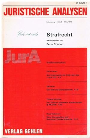 Juristische Analysen. 2. Jahrgang, Heft 3, März 1970. Strafrecht.