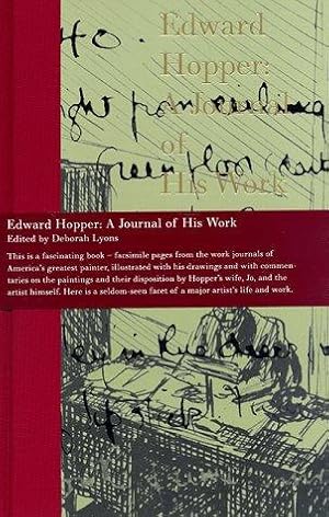 Immagine del venditore per Edward Hopper: A Journal of His Work. venduto da Die Wortfreunde - Antiquariat Wirthwein Matthias Wirthwein