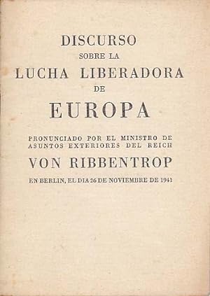 Imagen del vendedor de DISCURSO SOBRE LA LUCHA LIBERADORA DE EUROPA a la venta por Librera Vobiscum