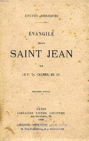 Bild des Verkufers fr EVANGILE SELON SAINT JEAN zum Verkauf von Le-Livre