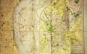 THE UP-TO-DATE VEST POCKET MAP OF PHILADELPHIA AND VICINITY:; By A.J. Robb