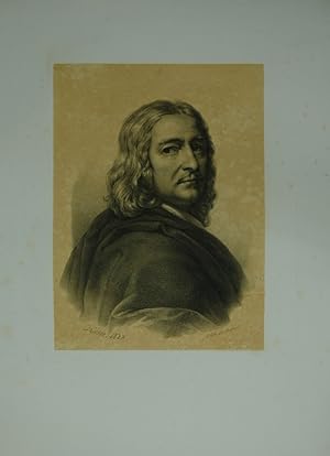 Imagen del vendedor de Portrait. Bildnis in Brustfigur. Getnte Lithographie von Heinrich Joseph Hesse. a la venta por Antiquariat  Braun