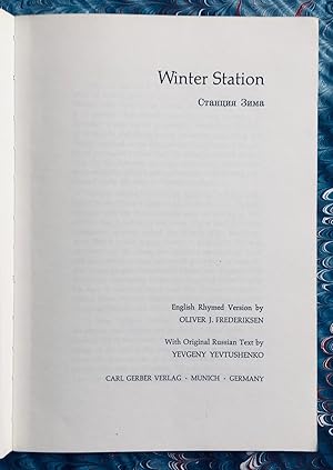 Winter station. Stantsiia zima. English rhymed version by Oliver J. Frederiksen. With original Ru...