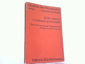 Confessio philosophi. Ein Dialog. Kritische Ausgabe mit Einleitung, Übersetzung, Kommentar von Ot...