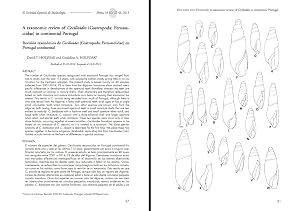 Immagine del venditore per A taxonomic review of Cecilioides (Gastropoda: Ferussaciidae) in continental Portugal. In 8vo, offp., pp. 17 with 4 figs. Offprint from Iberus 33(1) venduto da Riccardo Giannuzzi Savelli