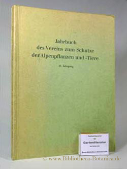 Immagine del venditore per Jahrbuch des Vereins zum Schutze der Alpenpflanzen und -Tiere. 18. Jahrgang. venduto da Bibliotheca Botanica