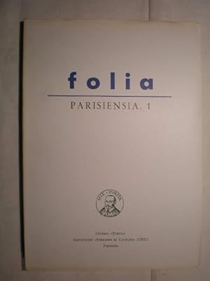 Imagen del vendedor de Folia Parisiensia 1 ( Folia Parisiensia I ): Las cancilleras de la Corona de Aragn y Mallorca desde Jaime I a la muerte de Juan II a la venta por Librera Antonio Azorn