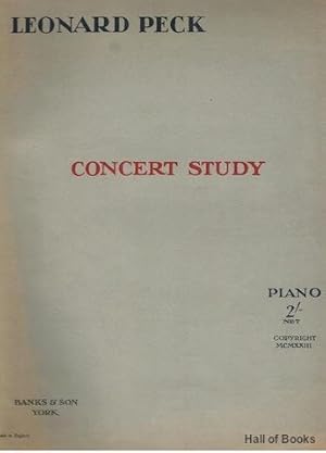 Bild des Verkufers fr Concert Study. Piano solo zum Verkauf von Hall of Books