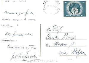 Cartolina illustrata, Convegno di Studi Vichiani, settembre 1968, viaggiata: "Napoli, 30.9.68"