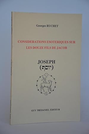 Seller image for Consid�rations �sot�riques Sur Les Douze Fils De Jacob for sale by Librairie Raimbeau