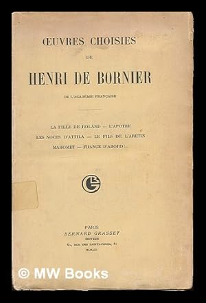 Immagine del venditore per Oeuvres choisies de Henri de Bornier venduto da MW Books Ltd.