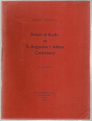 Imagen del vendedor de Donors of Books to S. Augustine's Abbey Canterbury a la venta por Bauer Rare Books