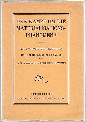 Imagen del vendedor de Kampf um die Materialisations-Phnomene; Eine Verteidigungsschrift a la venta por Bauer Rare Books