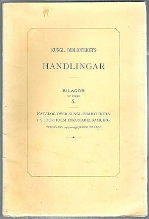 Imagen del vendedor de Katalog ver Kungl a la venta por Bauer Rare Books