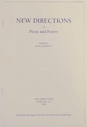Image du vendeur pour New Directions in Prose and Poetry mis en vente par Jeff Hirsch Books, ABAA