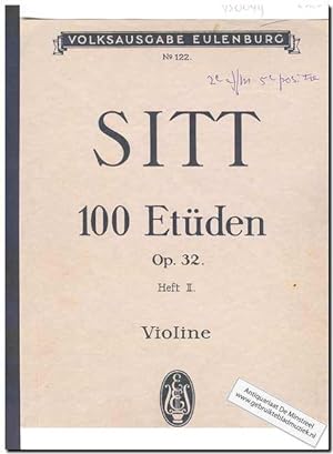 Bild des Verkufers fr 100 Etüden Op 32 Heft II zum Verkauf von ANTIQUARIAAT DE MINSTREEL