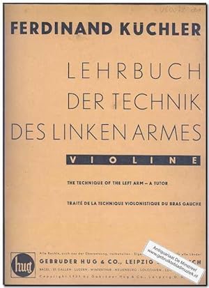 Bild des Verkufers fr Lehrbuch der technik des Linken Arms zum Verkauf von ANTIQUARIAAT DE MINSTREEL