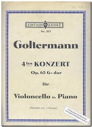Image du vendeur pour 4e Konzert opus 65 G-dur (Cello & Klavier) mis en vente par ANTIQUARIAAT DE MINSTREEL