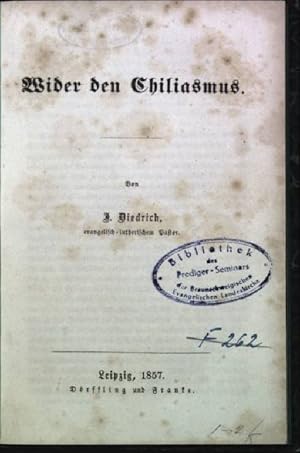 Seller image for Wider den Chiliasmus for sale by books4less (Versandantiquariat Petra Gros GmbH & Co. KG)