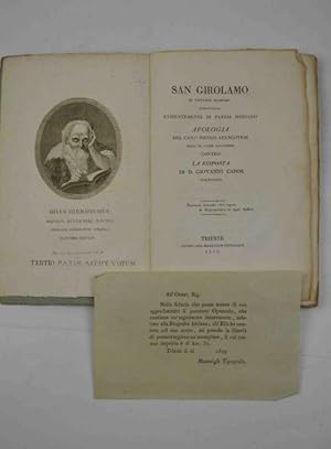 San Girolamo il dottore massimo dimostrato evidentemente di patria istriano. Apologia& contro la ...