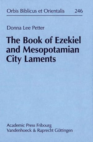 Bild des Verkufers fr The Book of Ezekiel and Mesopotamian City Laments zum Verkauf von primatexxt Buchversand