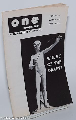 Imagen del vendedor de ONE Magazine; the homosexual viewpoint; vol. 14, #3, March 1966, #150: What of the Draft a la venta por Bolerium Books Inc.