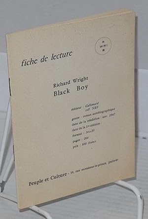 Fiche de lecture: Richard Wright, Black Boy