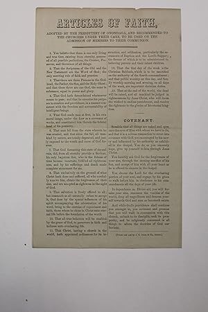 ARTICLES OF FAITH, ADOPTED BY THE PRESBYTERY OF ONONDAGA, AND RECOMMENDED TO THE CHURCHES UNDER T...