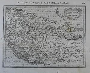 Bild des Verkufers fr Sclavonia Croatia Bosnia cum Dalmatiae parte. Kupferstich-Karte v. Mercator. "Atlas minor". Amsterdam, Janssonius um 1630, 14,5 x 19,5 cm zum Verkauf von Antiquariat Johannes Mller