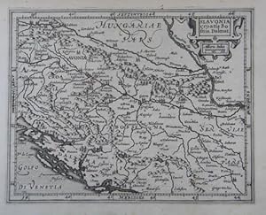 Bild des Verkufers fr Slavonia Croatia Bosnia. Dalmat. Kupferstich-Karte v. Gerard Mercator aus "Atlas minor". Amsterdam, J. Hondius 1607, 14 x 18 cm zum Verkauf von Antiquariat Johannes Mller