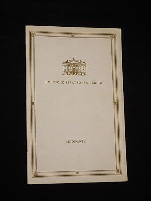 Bild des Verkufers fr Programmheft Deutsche Staatsoper Berlin 1960/61. ARIODANTE von Hndel. Musikal. Ltg.: Hans Lwlein, Insz.: Heinz Rckert, Ausstattung: Rudolf Heinrich. Mit Gerhard Unger (Ariodante), Theo Adam, Jutta Vulpius, Martin Ritzmann, Sona Cervena, Kurt Rehm, Walter Gromann zum Verkauf von Fast alles Theater! Antiquariat fr die darstellenden Knste