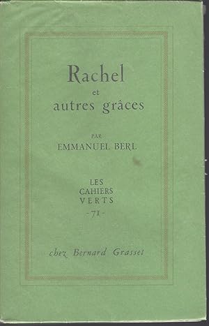 Image du vendeur pour Rachel et autres grces mis en vente par BYTOWN BOOKERY