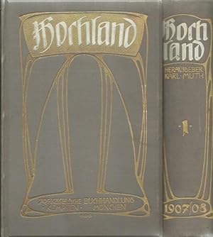 Hochland 5. Jahrgang Band I + II (in Zahlen 1 + 2) (Oktober 1907 - September 1908) (Monatsschrift...