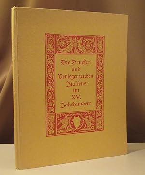 Seller image for Die Drucker- und Verlegerzeichen Italiens im XV. Jahrhundert. for sale by Dieter Eckert