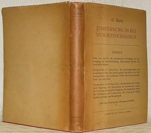 Bild des Verkufers fr Einfhrung in die Musikpsychologie. Mit 30 Abbildungen, 47 Notenbeispielen und 27 Tabellen. zum Verkauf von Bouquinerie du Varis