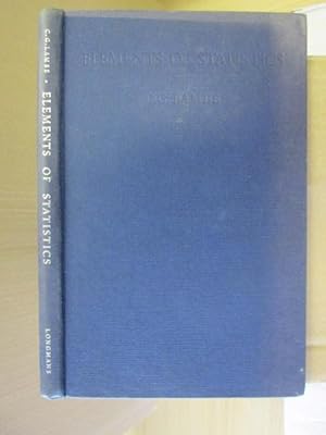 Seller image for Elements of Statistics for sale by Goldstone Rare Books