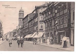 Göttingen Weenderstraße. Nicht gelaufene Postkarte mit der bekannten Straßenansicht von 1905. Ord...