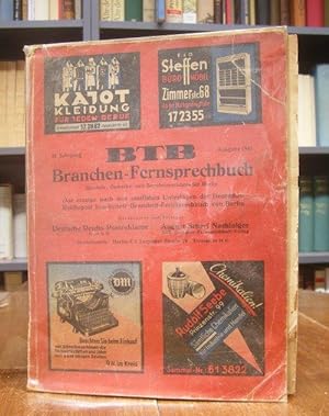 BTB - Branchen-Fernsprechbuch. Handels-, Gewerbe- und Berufsverzeichnis für Berlin. 21. Jahrgang,...