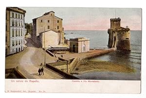 Rapallo, Castello e Via Montebello (farbige AK, nicht gelaufen, Rückseite etwas fleckig, sonst or...