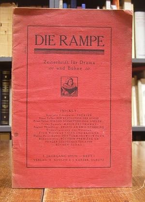 Die Rampe. Zeitschrift für Drama und Bühne. Hg.: Deutsche dramatische Gesellschaft, Olmütz. 1. Ja...