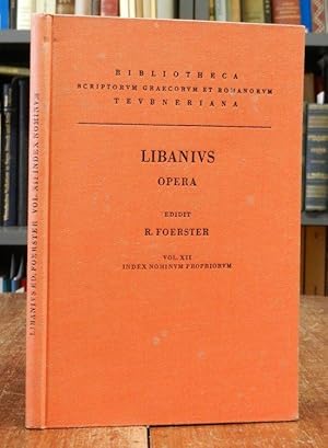 Immagine del venditore per Libanii Opera. Recensuit Richardus Foerster. Vol. XII, Index nominum propriorum congessit Eberhardus Richtsteig. Editio stereotypa. Reprographischer Neudruck der Ausgae Lipsiae (Leipzig) Teubneri (Teubner), 1923. venduto da Antiquariat Dr. Lorenz Kristen