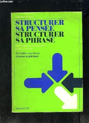 Bild des Verkufers fr STRUCTURER SA PENSEE STRUCTURER SA PHRASE- TECHNIQUE D EXPRESSION ORALE ET ECRITE- FORMATION CONTINUE NIVEAU SUPERIEUR zum Verkauf von Le-Livre