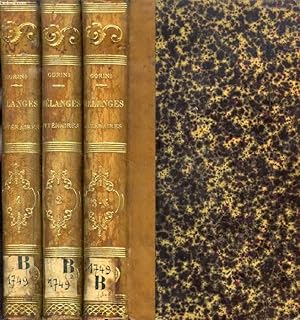 Bild des Verkufers fr MELANGES LITTERAIRES EXTRAITS DES PERES LATINS, 4 TOMES (EN 3 VOLUMES) zum Verkauf von Le-Livre