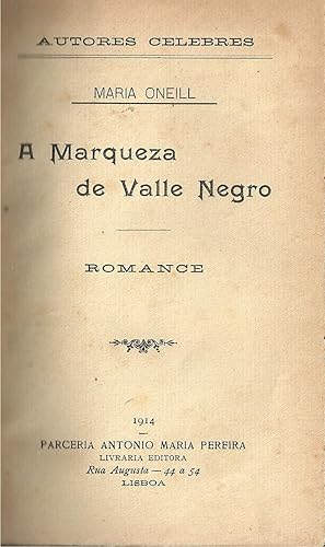 A MARQUEZA DE VALLE NEGRO