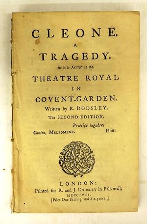 Bild des Verkufers fr Cleone. A Tragedy. As it is Acted at the Theatre Royal in Covent-Garden zum Verkauf von Attic Books (ABAC, ILAB)