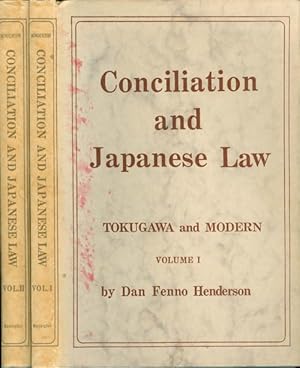 Seller image for Conciliation and Japanese Law: Tokugawa and Modern (Complete Two Volume Set) for sale by The Haunted Bookshop, LLC