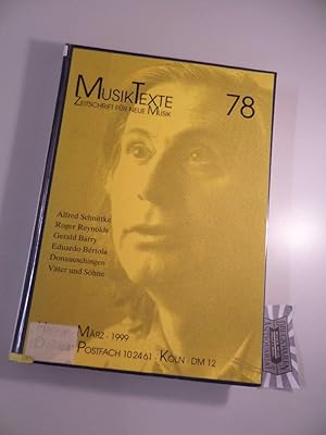 Bild des Verkufers fr Musiktexte : Zeitschrift fr Neue Musik - Jahrgang 1999, Hefte 78 - 80, 81/82. zum Verkauf von Druckwaren Antiquariat